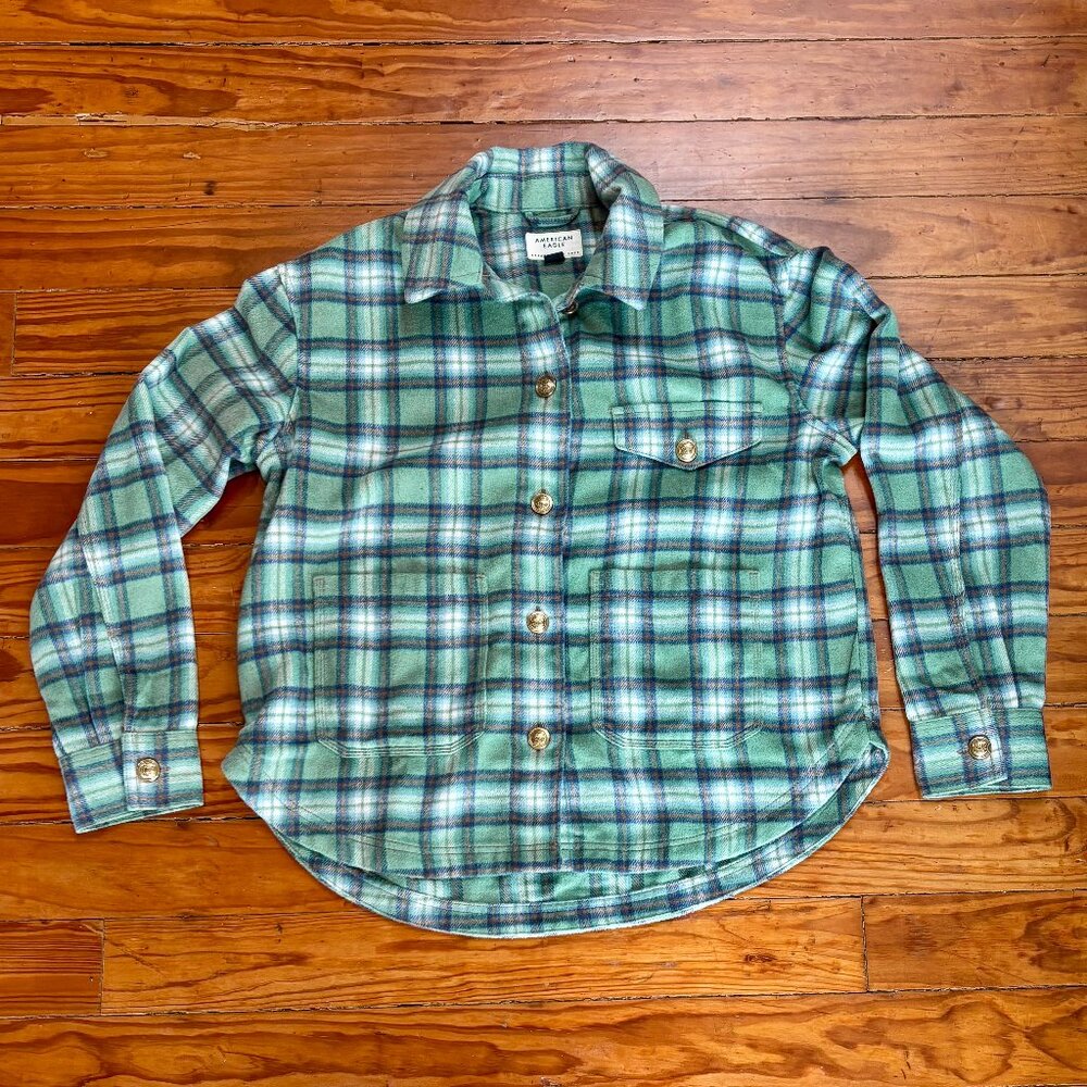 American Eagle - Button Down Shirt - Plaid - Women's Size: Small